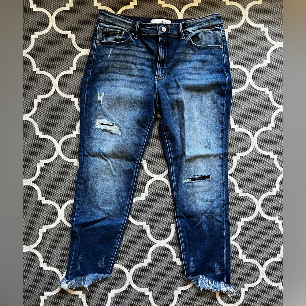 KanCan Mid Rise Distressed Skinny Ankle Jeans